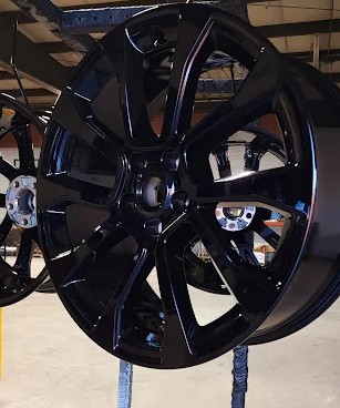 Tarheel Powder Coating Black Rims